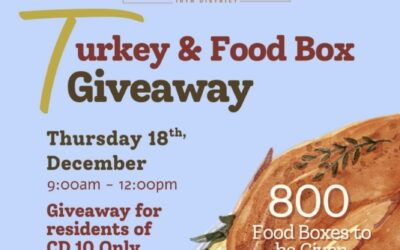 Turkey & Food Giveaway coming up on December 18th!