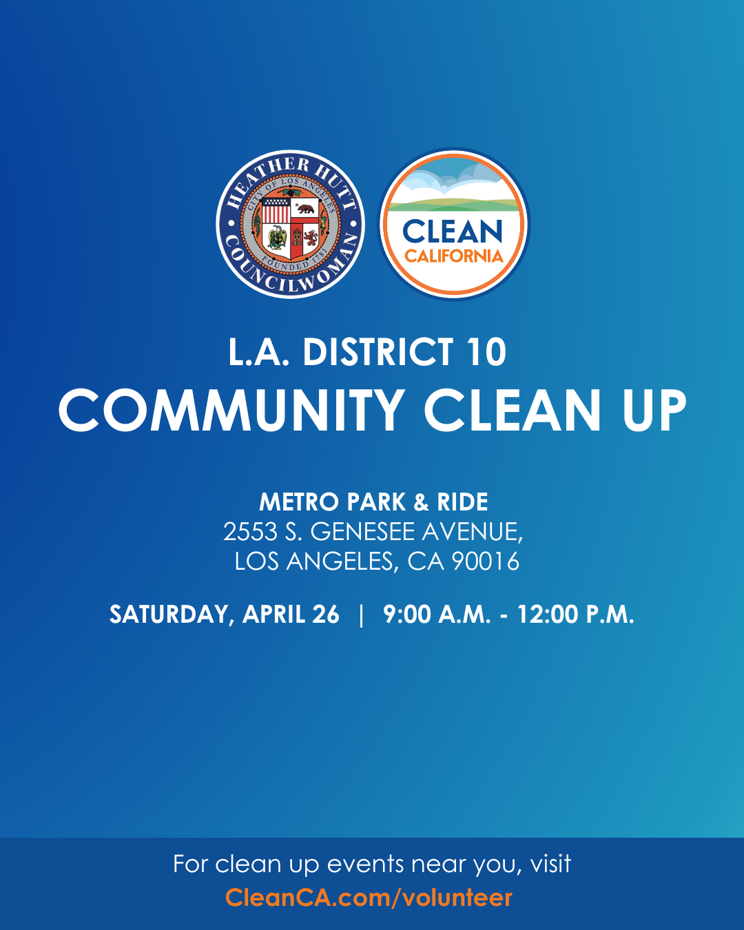 LA District 10 Clean CA flyer