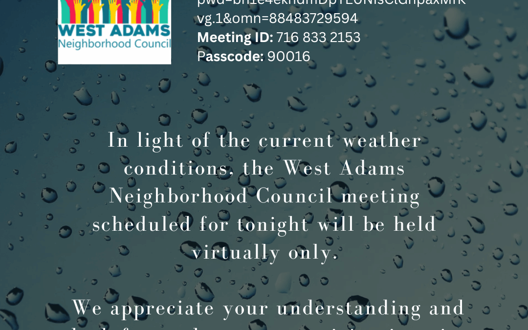 Virtual Meeting Tonight – November 17th 2025