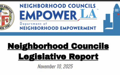 November 10th Legislative Agenda