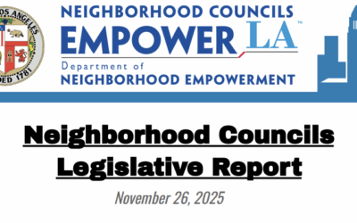 November 26th Legislative Agenda