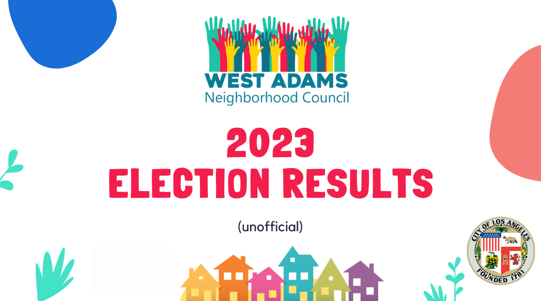 2023 West Adams Neighborhood Council Election Results