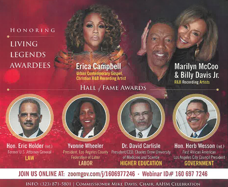 LA City AAHM Celebration Living Legends and Hall of Fame awardees