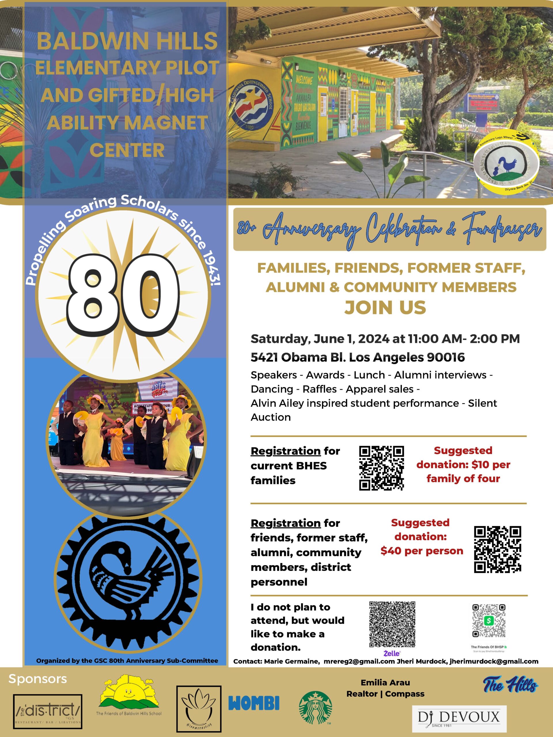 Baldwin Hills Elementary 80th Anniversary Celebration Event details