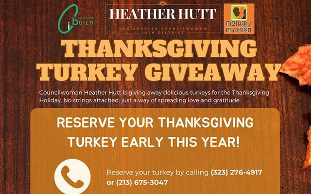Council Woman Heather Hutt Thanksgiving Turkey Giveaway