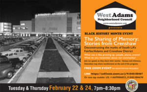 West Adams NC Black History Month event